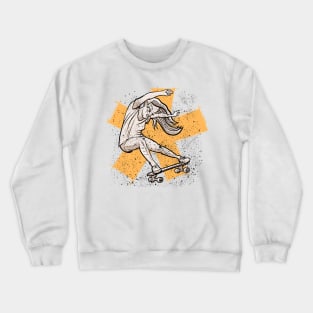 Surf skate girl Crewneck Sweatshirt